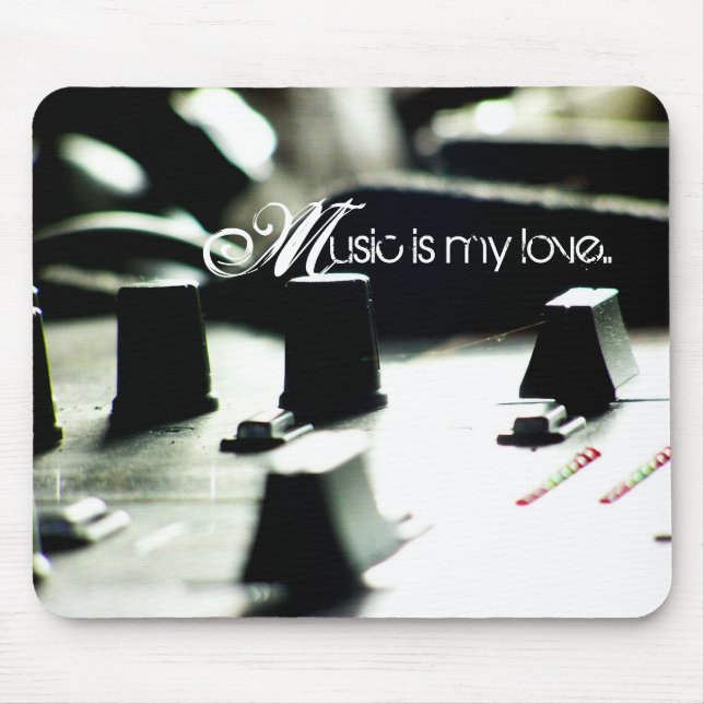 Tapis De Souris Mélangeur Mousepad d'amour de musique (Devant)