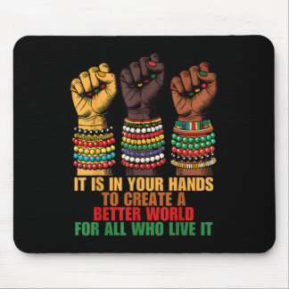 Tapis De Souris Melanin Afro Love Liberté Inspiration Design Koo