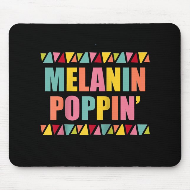 Tapis De Souris Melanin Poppin 1990 Hip hop Danse Black Pride (Devant)