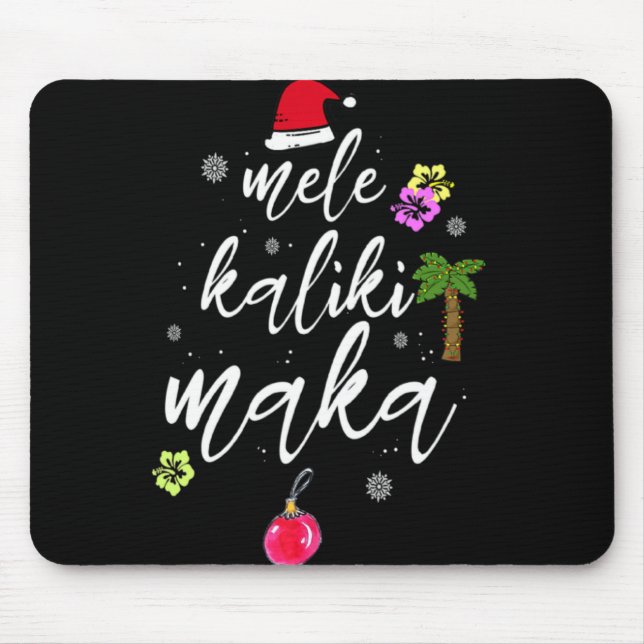 Tapis De Souris Mele Kalikimaka Hawaiian Hawaii Xmas Pajama Palm T (Devant)