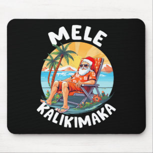 Tapis De Souris Mele Kalikimaka Noël hawaïen à Hawaï bain de solei