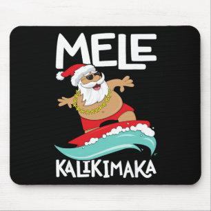 Tapis De Souris Mele Kalikimaka Noël hawaïen Surfing Hawaï