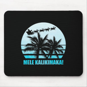 Tapis De Souris Mele Kalikimaka Retro Hawaii Famille de Noël Va