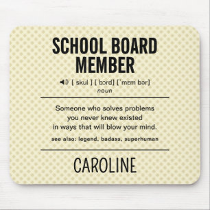 Tapis De Souris Membre du conseil scolaire personnalisé Amusant