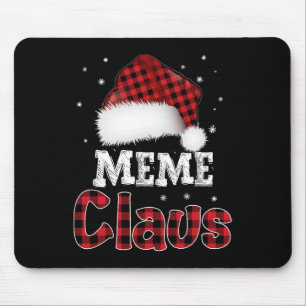 Tapis De Souris Mème Claus Noël Red Plaid Pajama Family Match