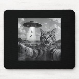 Tapis De Souris Mème de chat drôle selfie six sept chat rétro 67 A
