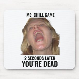 Tapis de Souris Mème de Jeu Drôle Visage qui Hurle