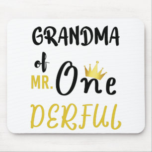 Tapis De Souris Mémé de MR Onederful Incroyable Drôle 1er Annivers