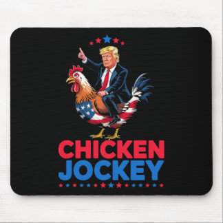 Tapis De Souris Mème drôle de Trump Jockey de poulet 