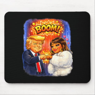 Tapis De Souris Mème drôle trump & nicki high five pour s'amuser