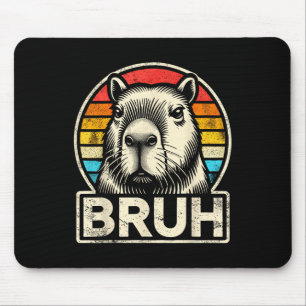 Tapis De Souris Mème Graphique Funny Capybara Bruh Pour Garçons Fi