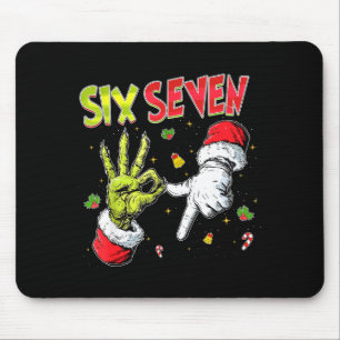 Tapis De Souris Meme numéro 67 Main de Noël Six Sept Argot de Frèr