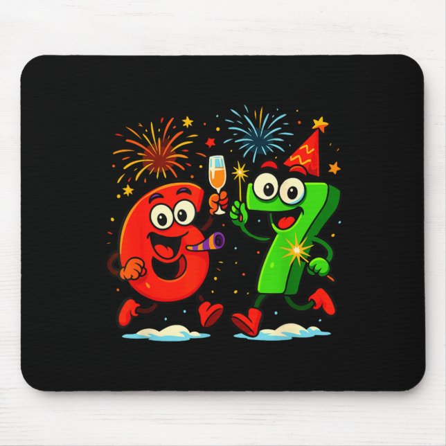 Tapis De Souris Mèmes Internet 6 Et 7 Six Sept Énergie Alpha Aura (Devant)