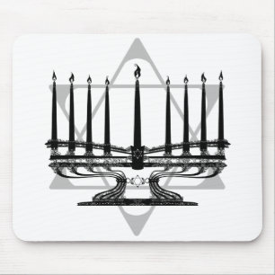 Tapis De Souris Menorah et étoile