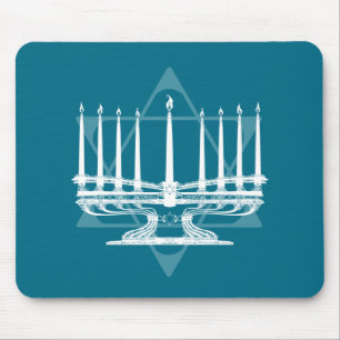 Tapis De Souris Menorah et étoile IV