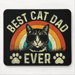 Tapis De Souris Mens Chat Papa Meilleur Chat Papa Jamais Drôle Cha