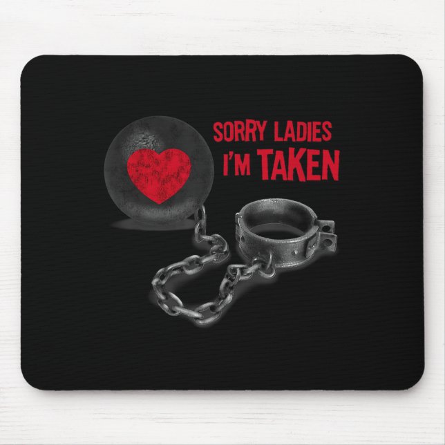 Tapis De Souris Mens Valentine's Day - Ball And Chain  (Devant)
