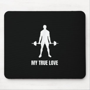 Tapis De Souris Mens Weightlifter Barbell entraînement tenue d'ent