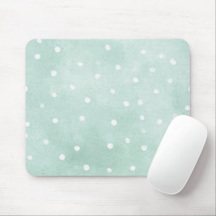 Tapis De Souris Menthe Féminin Points Blancs