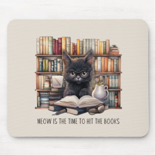 Tapis De Souris Meow Est Le Moment De Toucher Les Livres