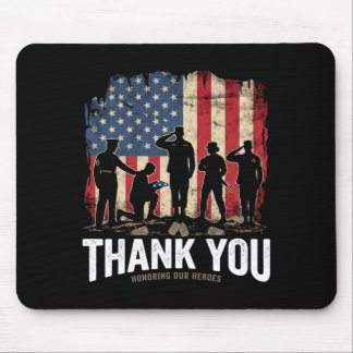 Tapis De Souris Merci d'honorer nos héros militaires - Journée des
