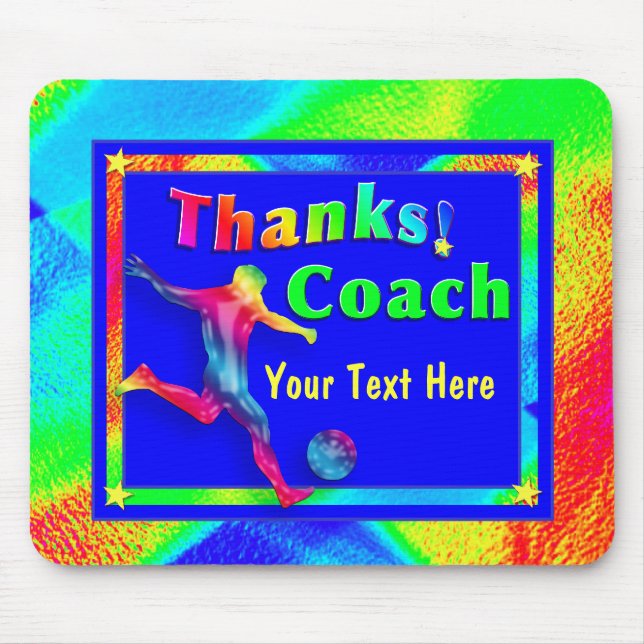 Tapis De Souris Merci Mousepad d'entraîneur du football (Devant)
