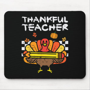 Tapis De Souris Merci Professeur Thanksgiving Turquie Retro Chute 