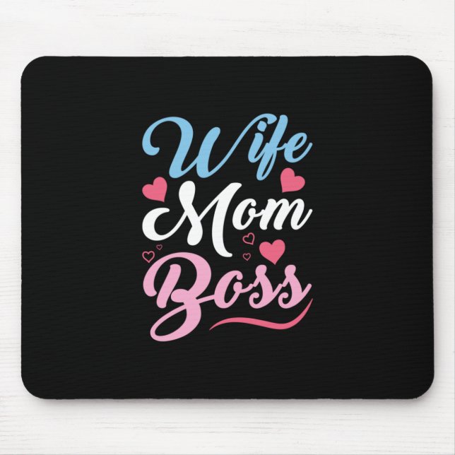 Tapis De Souris Mère Art Femme Maman Boss (Devant)