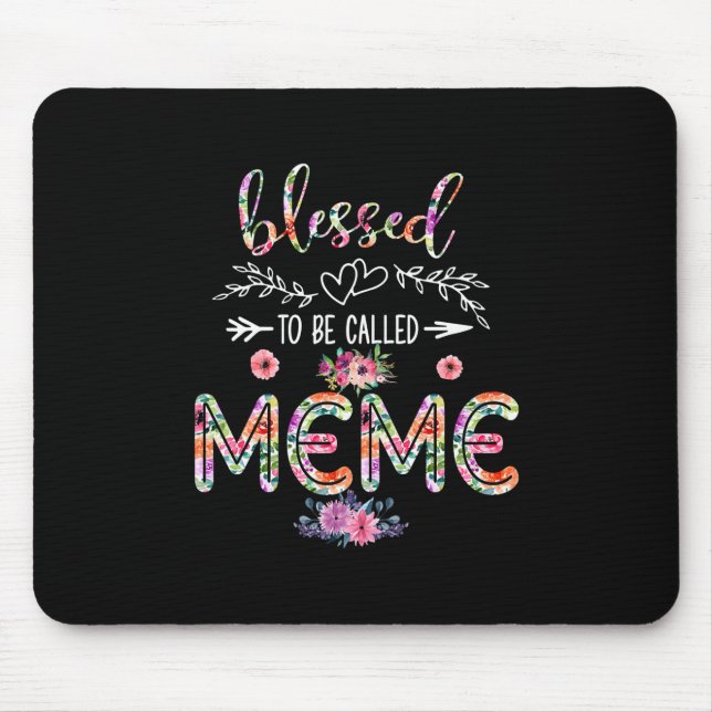 Tapis De Souris Mère Béni D'Être Appelée Maman Et Mème Fleur (Devant)