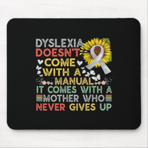 Tapis De Souris Mère de sensibilisation guerrier dyslexique vintag