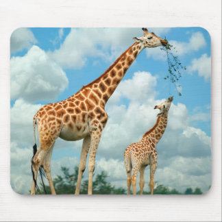 Tapis De Souris Mère et enfant de Mauspad Girafe