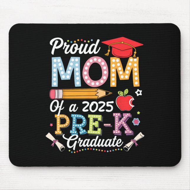 Tapis De Souris Mère fière d'une diplômée de pré-maternelle 2025 M (Devant)