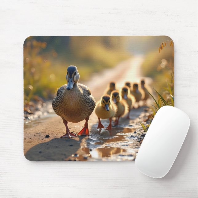 Tapis De Souris Mère Mallard Canard Avec Collier (Avec souris)