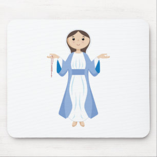 Tapis De Souris Mère Marie avec Rosaire