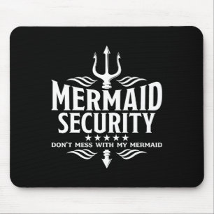 Tapis De Souris Mermaid Sécurité Famille Anniversaire Halloween Co