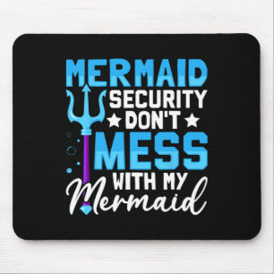 Tapis De Souris Merman Mer Papa Sirène Sécurité Don...