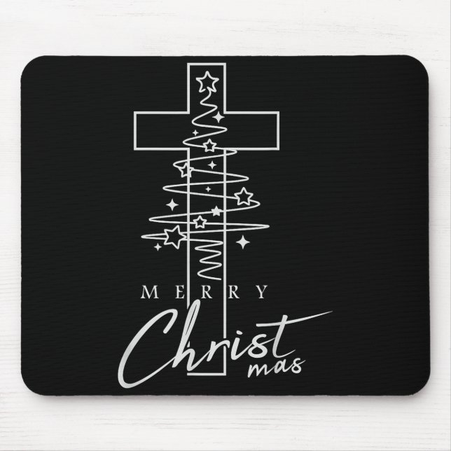 Tapis De Souris Merry Christ Mas Christian Christmas Jesus Christm (Devant)