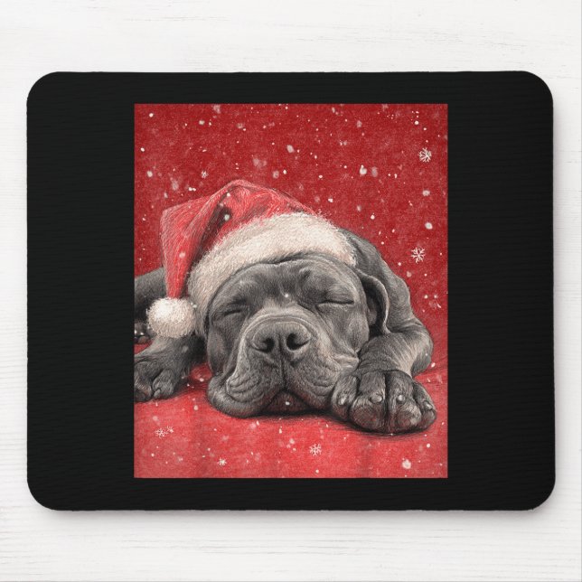 Tapis De Souris Merry Christmas Cane Corso  (Devant)