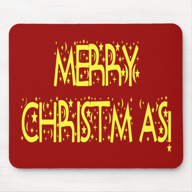 Tapis De Souris Merry Christmas Starry (Devant)