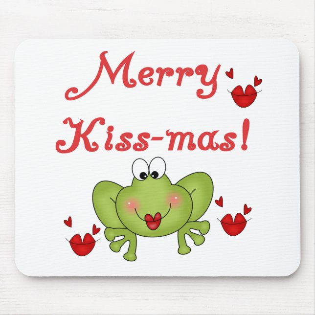 Tapis De Souris Merry Kiss-Mas T-shirts et cadeaux (Devant)