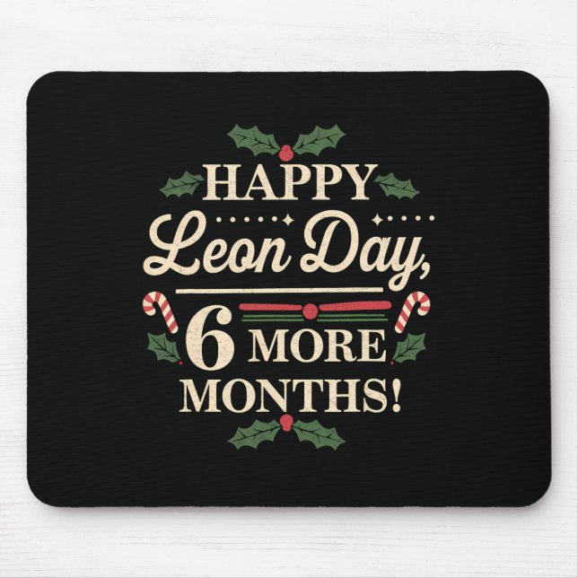 Tapis De Souris Merry Leon Day Noel Ckwards Funny Christmas Counte (Devant)