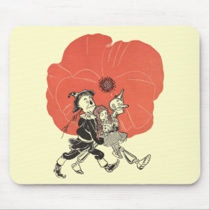 Tapis De Souris Merveilleux Magicien d'Oz, Dorothy avec fleurs de 