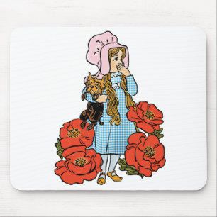 Tapis De Souris Merveilleux Magicien d'Oz, Dorothy, Fleurs de Pavo