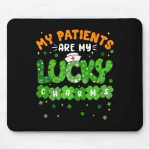 Tapis De Souris Mes patients sont des trèfles de la Saint-Patrick