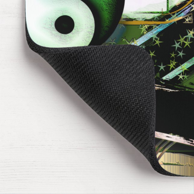 Tapis De Souris Mess objets & symboles de conception avec effet br (Coin)