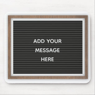 Tapis De Souris Message personnalisé du panneau de signalisation 