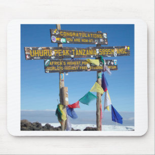 Tapis De Souris Message sur le Sommet du Kilimandjaro kenya