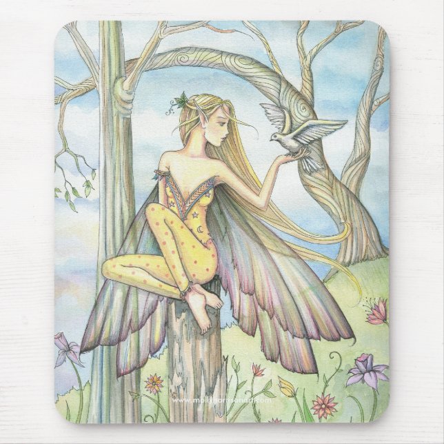 Tapis De Souris Messenger Fairy Dove Mousepad (Devant)
