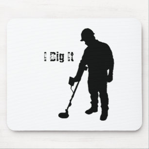 Tapis De Souris Métal détectant - je le creuse - Mousepad