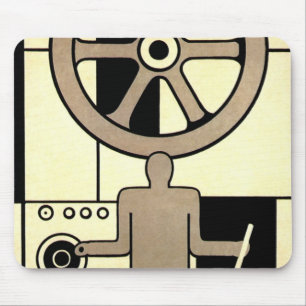 Tapis De Souris Métier de la roue et de la machine d'entreprise Ar